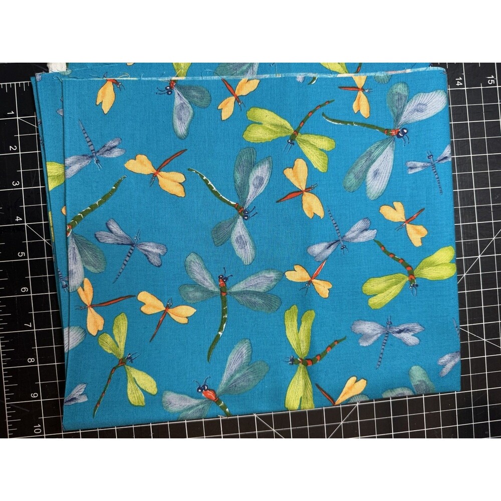 Alexander Henrys "Flutter" Deleon Fabric-oop -HTF-Rare. 1 Yard Dragonfly